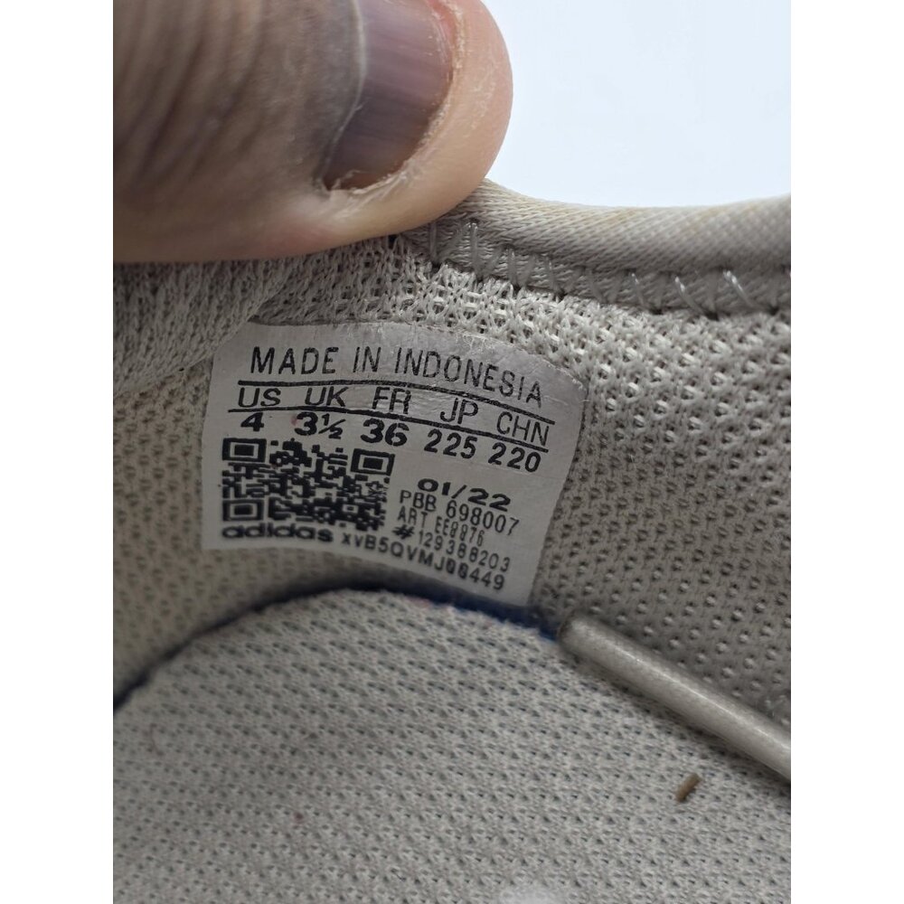 Adidas Originals Running Shoes boys 4 Beige x plr j Mesh Damaged Sneakers EE9876 - Picture 2 of 11